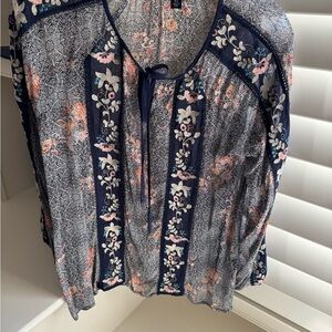 Floral Navy Blouse